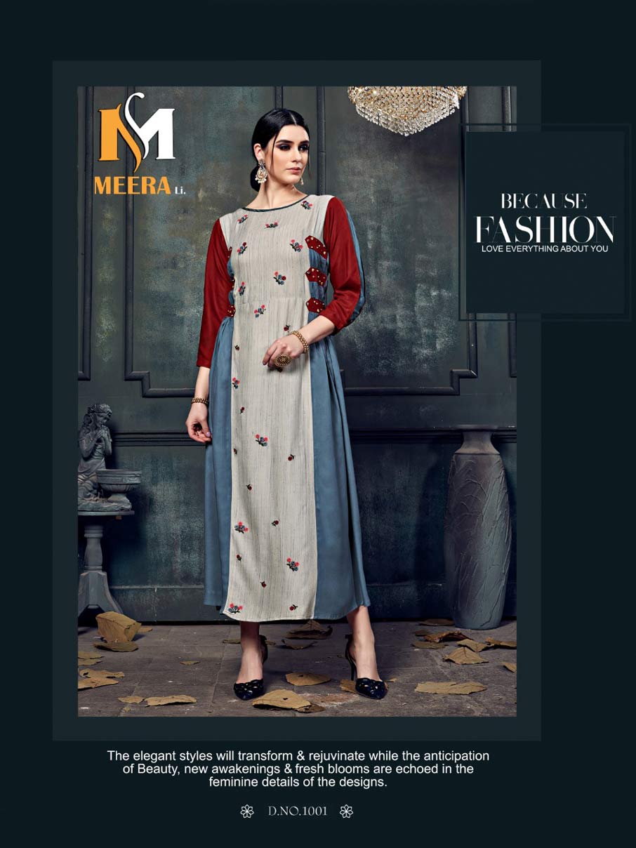 Woman Vol-1 Meerali Rayon Cotton Handwork Kurti Woman Vol-1 Meerali Rayon Cotton Handwork Kurti